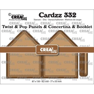 Crealies Stansset Twist & Pop B7 Panelen, Leporello & Miniboekje Huis nr332