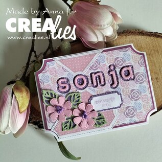 Crealies Stansset Open Bloemen no.66