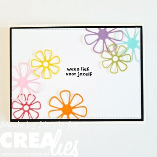Crealies Stansset Open Bloemen no.66