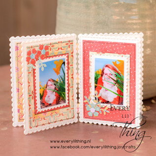 Crealies Stansmal ATC met postzegelrand CLXtra100