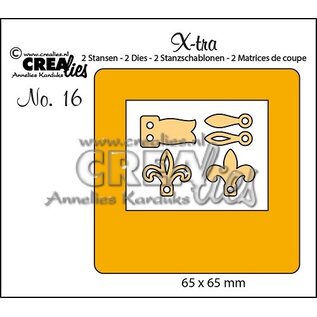 Crealies Stansset Diaraam + Sluitingen no.16