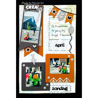 Crealies Stansset Diaraam + Sluitingen no.16