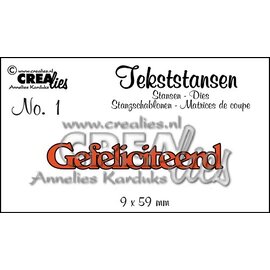 Crealies Stansmal Gefeliciteerd