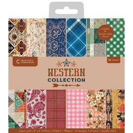Crafters Companion Paper Pad Western Collection 6x6"