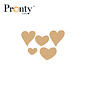 Pronty MDF hearts - set of 5