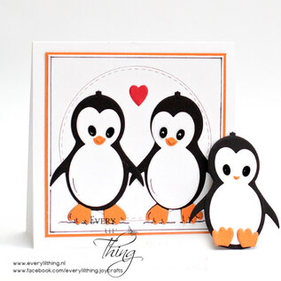 Crealies Stansset Pinguïn no. 44