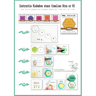 Crealies Stansmal Xtra Kiekeboe vierkant met afgeronde hoeken 70x70mm