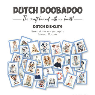 Dutch Doobadoo Die-cuts waves of the sea  Postzegels