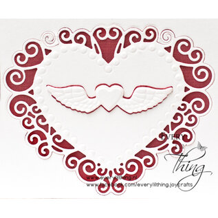 Joy!Crafts Stansmal Sending Love - Hart + hart met vleugels