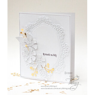 Joy!Crafts Snijstencil  - Ovaal Blauw met sierrand