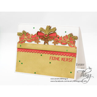 Joy!Crafts Snijstencil - Strikken rand kerst