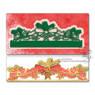 Joy!Crafts Snijstencil - Strikken rand kerst