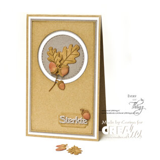 Crealies Stansset Eikeltjes en Eikenblad n0.86