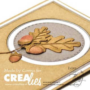 Crealies Stansset Eikeltjes en Eikenblad n0.86