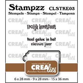 Crealies Stempel kerst/nieuwjaars teksten