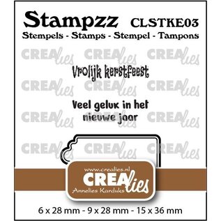 Crealies Stempel kerst/nieuwjaars teksten