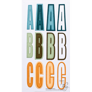 Crealies Stansset Hoofdletters met schaduw