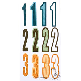 Crealies Stansset Cijfers met Schaduw