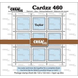 Crealies Stansset Postzegelvel 9 vierkanten