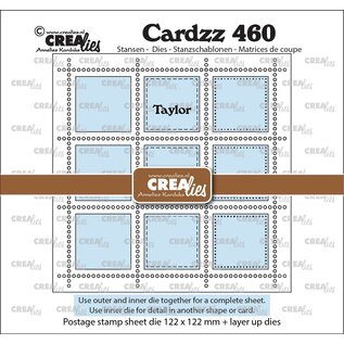 Crealies Stansset Postzegelvel 9 vierkanten