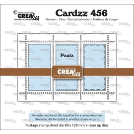 Crealies Stansset Postzegelvel met 3 rechthoeken