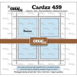 Crealies Stansset Postzegelvel met 4 vierkanten