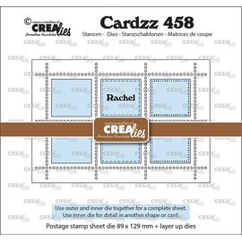Crealies Stansset Postzegelvel met 6 rechthoeken