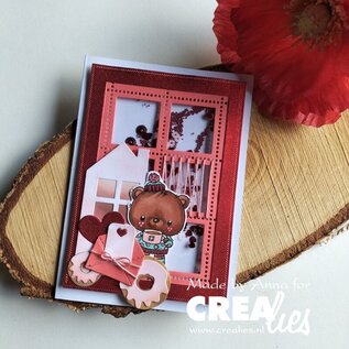 Crealies Stansset Postzegelvel met 6 rechthoeken