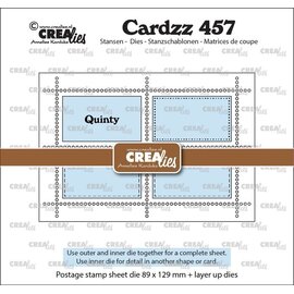 Crealies Stansset Postzegelvel met 4 rechthoeken