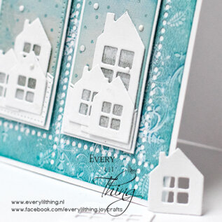 Crealies Stansset met 3 huisjes