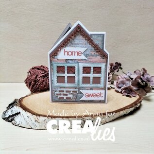 Crealies Tekst stans Home Sweet Home