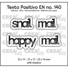Crealies Tekst stans snail mail / Happy Mail