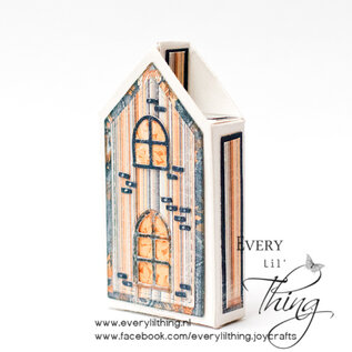 Crealies Stansset Platte doos huis mini