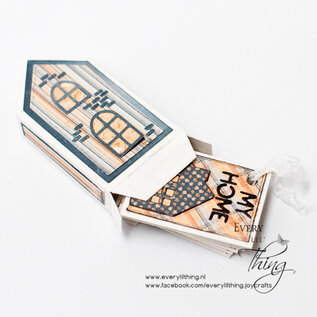 Crealies Stansset Platte doos huis mini