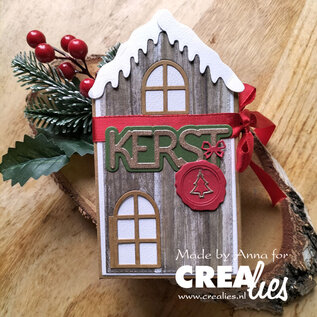 Crealies Stansset Platte doos huis midi