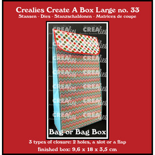 Crealies Stansset Zakdoosje/Cadeautasje groot