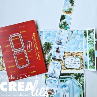 Crealies Stansset Twist & Pop A3 Panelen, Leporello & Miniboekje  tickets horizontaal