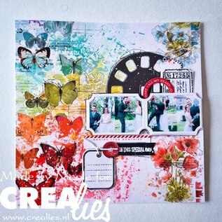 Crealies Stansset Twist & Pop A3 Panelen, Leporello & Miniboekje  tickets horizontaal