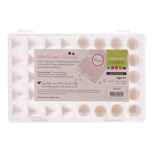 Vaessen Creative Doos met Daubers Rond & Driehoek 40st
