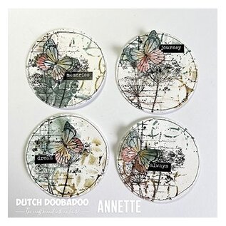 Dutch Doobadoo Rubber stamp 3 ATC flower