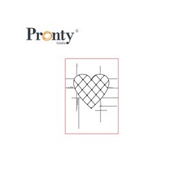Pronty Rubber stamp Bling heart blueprint