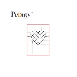 Pronty Rubber stamp Bling heart blueprint