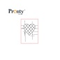 Pronty Rubber stamp Bling heart blueprint