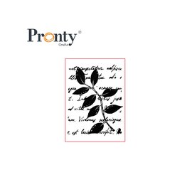 Pronty Rubber stamp Text with leaves