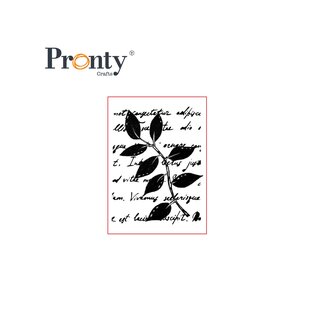Pronty Rubber stamp Text with leaves