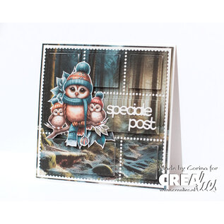 Crealies Stansset Postzegelframe vierkant