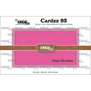 Crealies Stansset Mini Slimline met postzegelrand no93