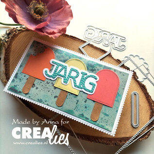 Crealies Stansset Mini Slimline met postzegelrand no93