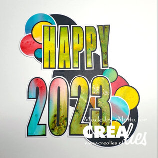 Crealies Crea Nest Lies XXL stans Cirkels met stiksteeklijn 21