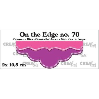 Crealies Stansset 2 randen met kleine streepjes 70